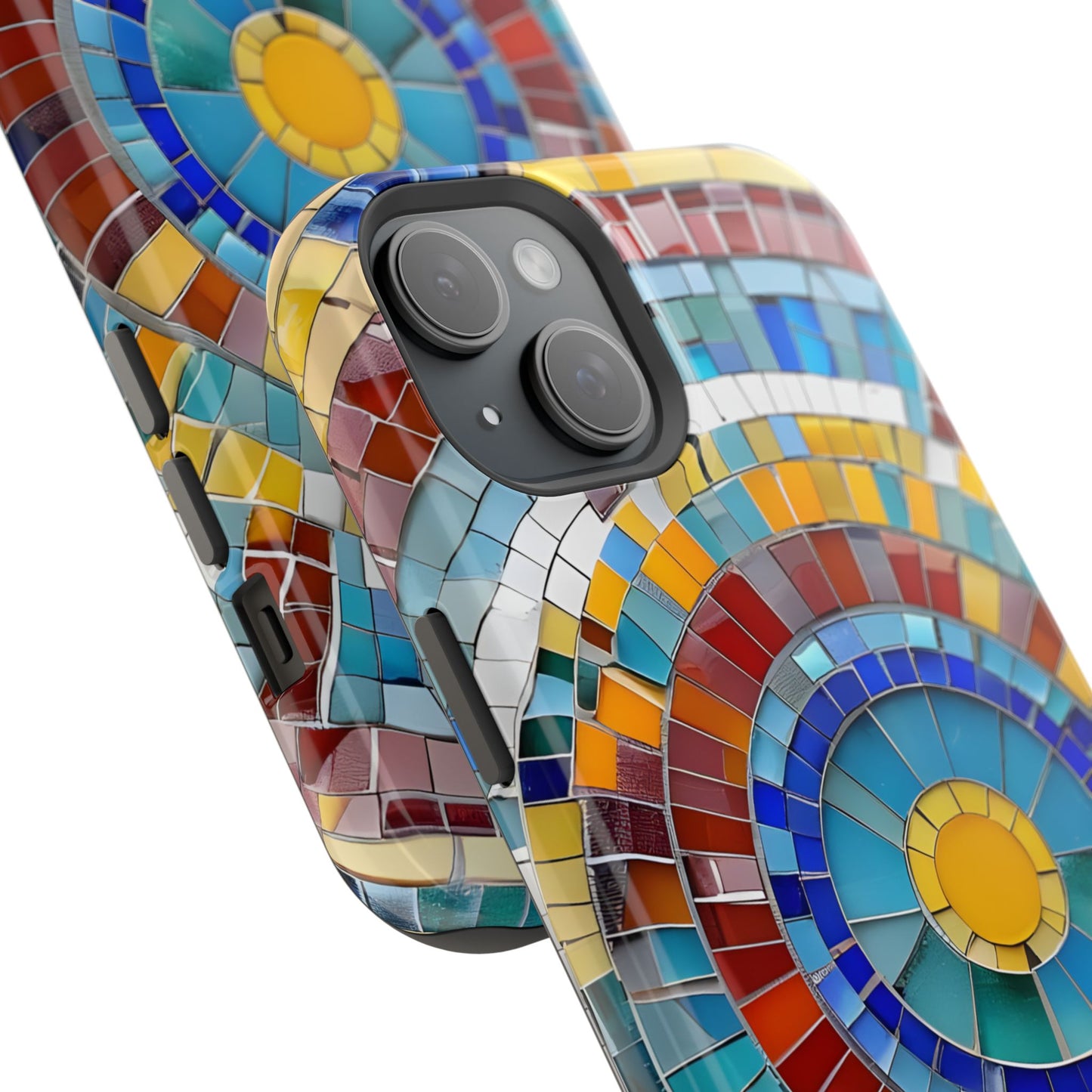 Vibrant Mosaic  iPhone Case - Colorful iPhone Cover, Unique Phone Accessory, MegSafe iPhone cover