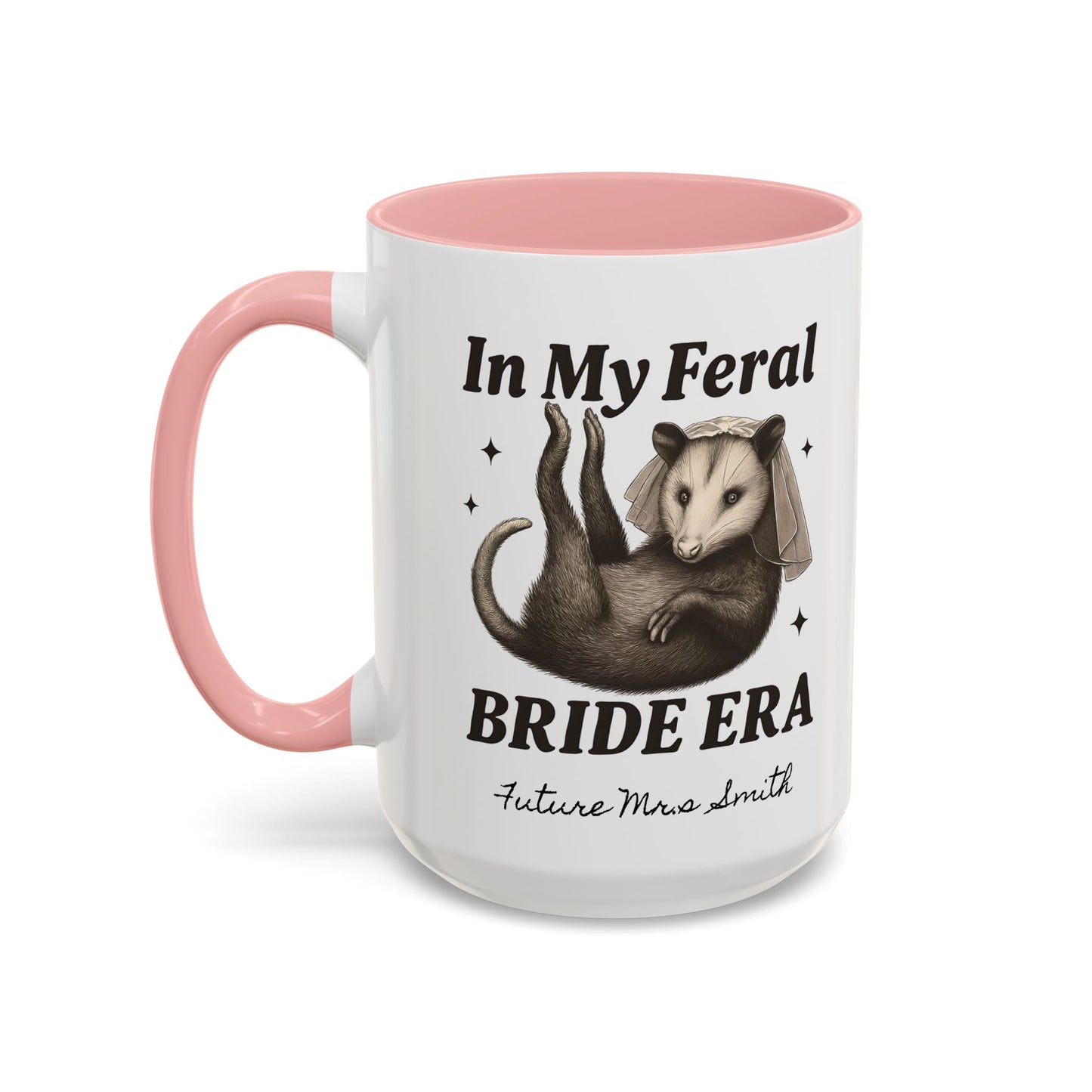 Feral Bride Era Coffee Mug, Funny Bride Mug, In My Feral Era Mug, Opossum Bride Mug, Bride Gift Idea, Quirky Bride Gift
