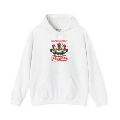 Easily Distracted By Peckers Hoodie | Naughty Tee Vibes & Dirty Joke Fun