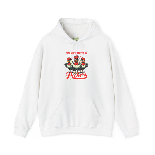 Easily Distracted By Peckers Hoodie | Naughty Tee Vibes & Dirty Joke Fun
