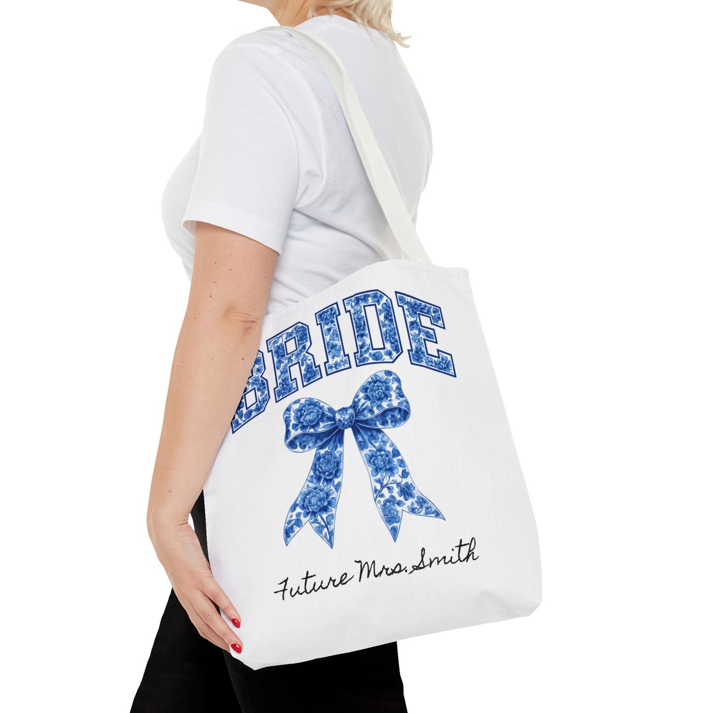 Bridal Tote Bag, Future Mrs. Smith Gift, Wedding Planning, Bride-to-Be Accessory, Personalized Bridal Shower Favor