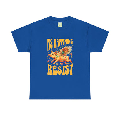 When Pigs Fly Resist Shirt, Flying Pig Tee, Pigs with Wings, Pig Lover Gift, Cute Pig Shirt, Pig Tshirt, Piglet