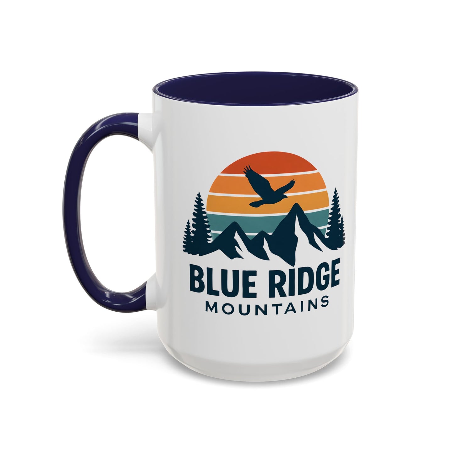 Blue Ridge Mountains Accent Coffee Mug, Appalachian Trail Mug, Smokey Mountains Souvenir, North Carolina Gift, Virginia Gift