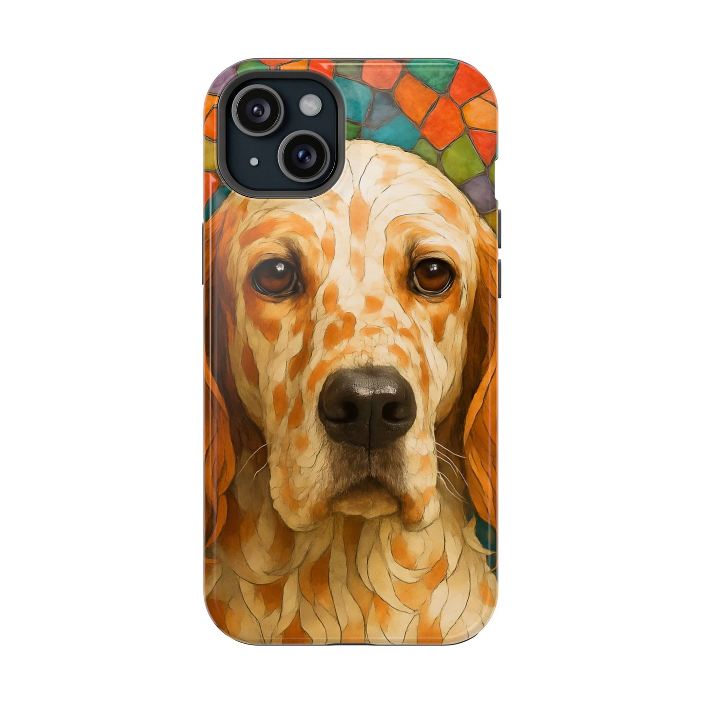 English Setter Mosaic Phone Case, Irish Setter, Dog Phone Case, iPhone Dog Case, Dog iPhone Case, Dog Lover Gift