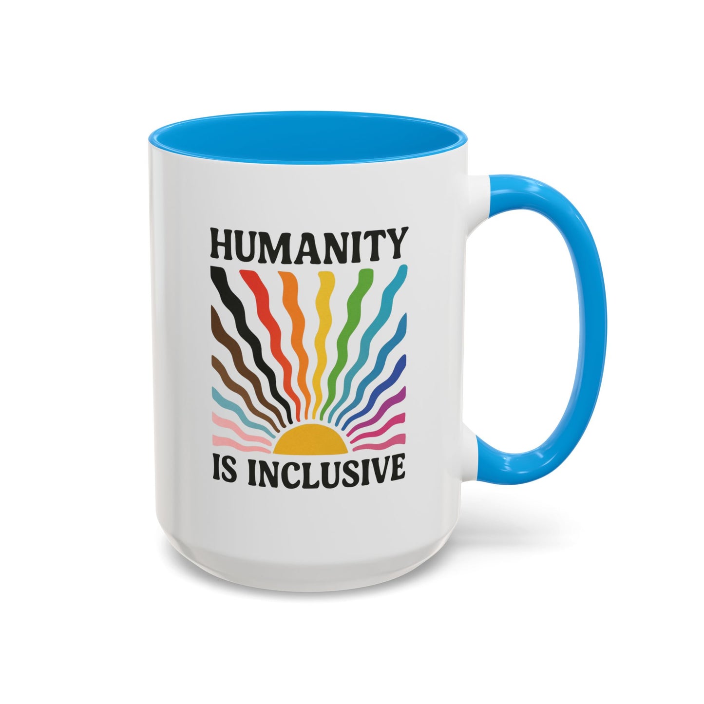 Pride Month Inclusive Humanity Coffee Mug, Pridemonth Merch, Bisexual Mug, Queer Mug, LGBT Mug, Lesbian Pride Mug