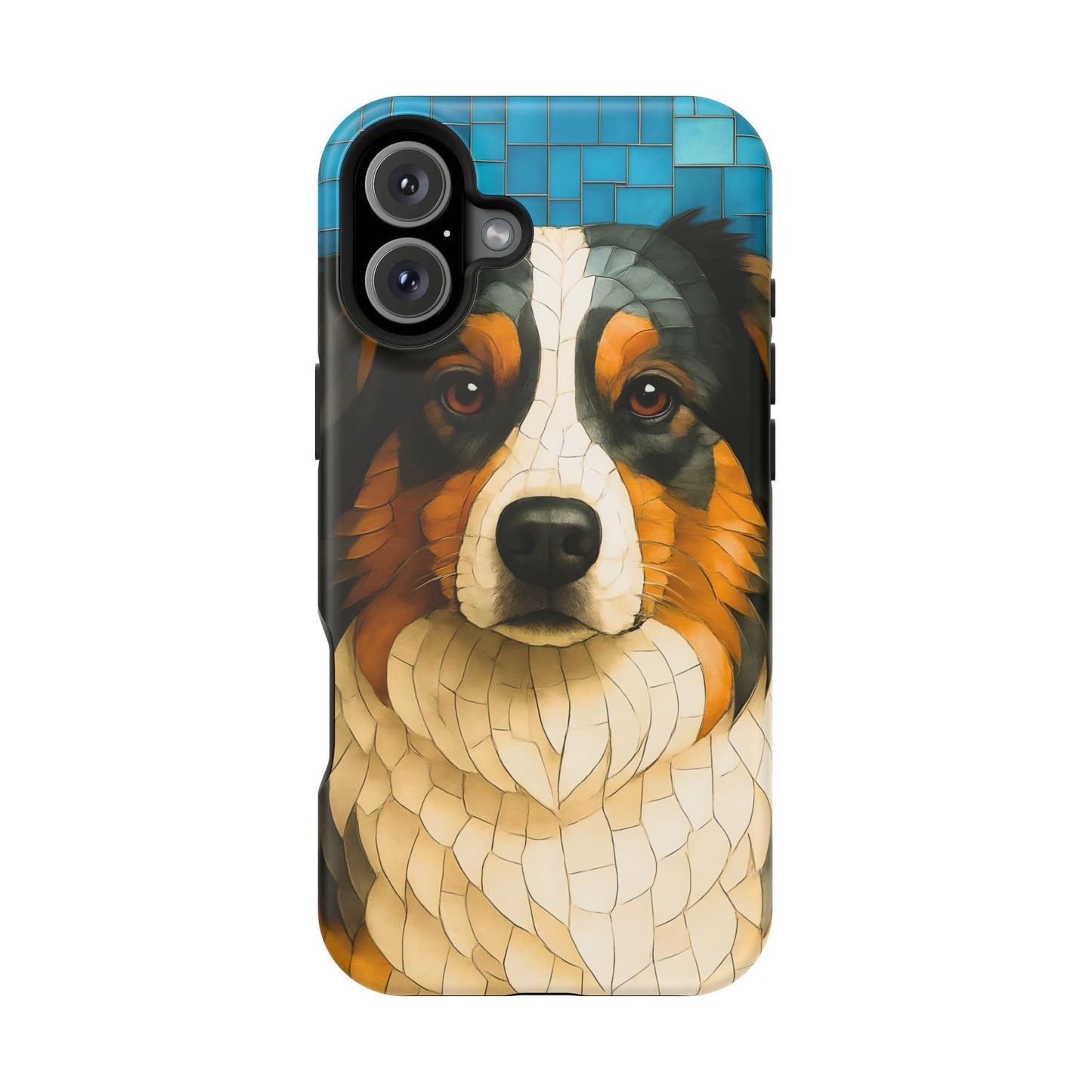 Australian Shepherd Mosaic Phone Case, iPhone Dog Case, Dog Lover Gift, Shepherd Dog Cover, Dog Phone Protector