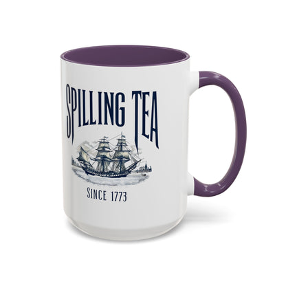 Spilling Tea Since 1773 Coffee Mug, Patriotic Coffee Mug, Funny Patriot Gift, American Freedom, Memorial Day
