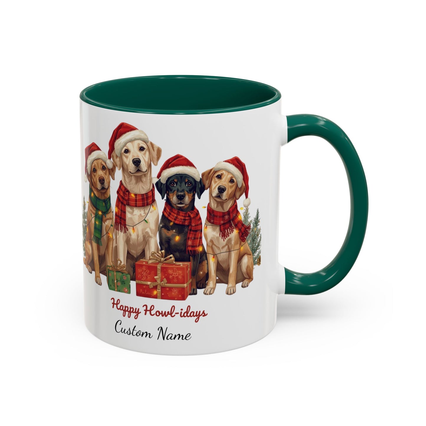 Festive Dog Mug, Dog Christmas Mug, Cute Christmas Dog, Custom Dog Mug, Holiday Spirit, Merry Christmas, Family Xmas Mug