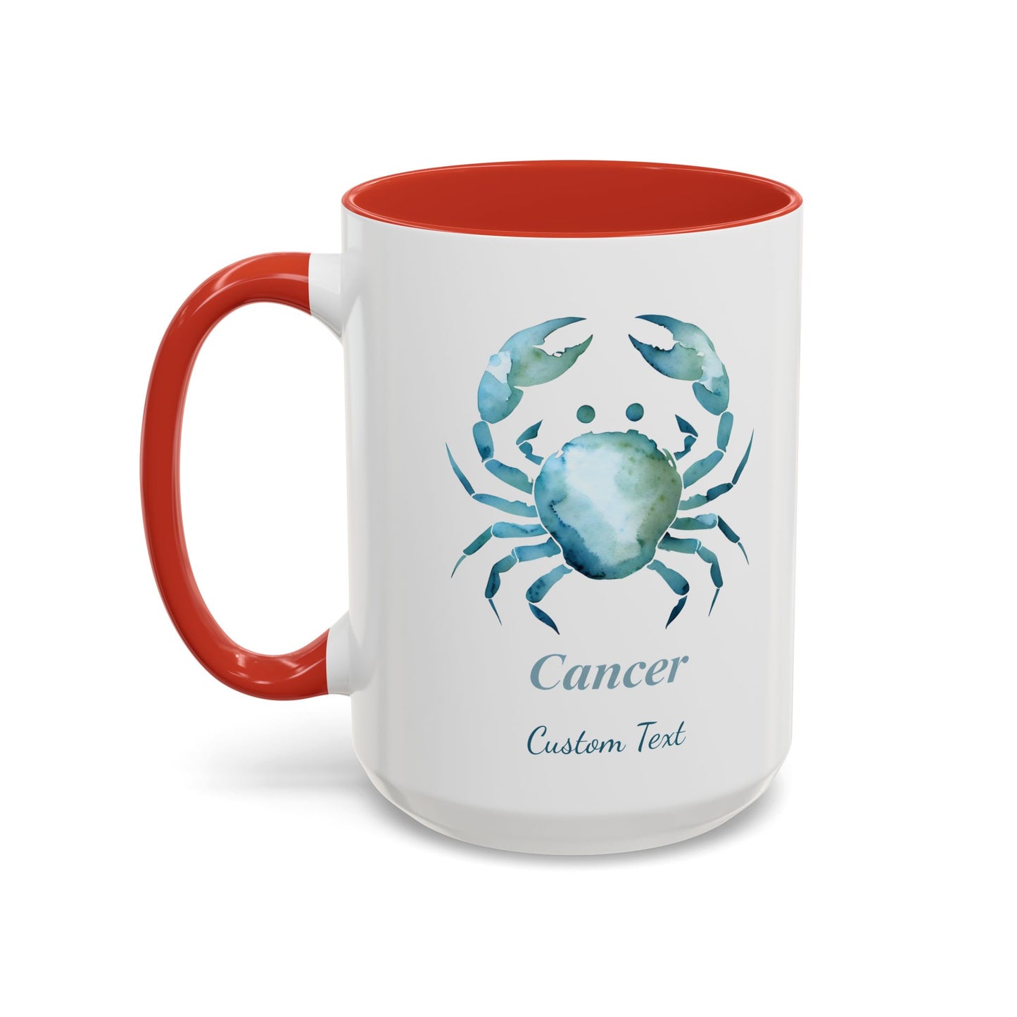 Personalized Cancer Zodiac Accent Coffee Mug, Zodiac Mug, Astrology Mug, Birth Month, Cancer Zodiac Gift, Custom Gift