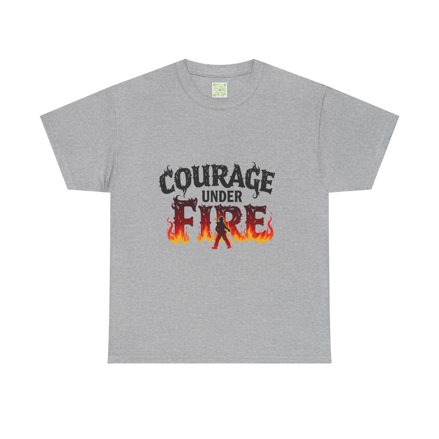 Firefighting Courage Under Fire Tee, Firefighter Graphic Tee, Fire Fighter Gift, Thin Red Line, Fire Fighters Gift, Firefighting Apparel