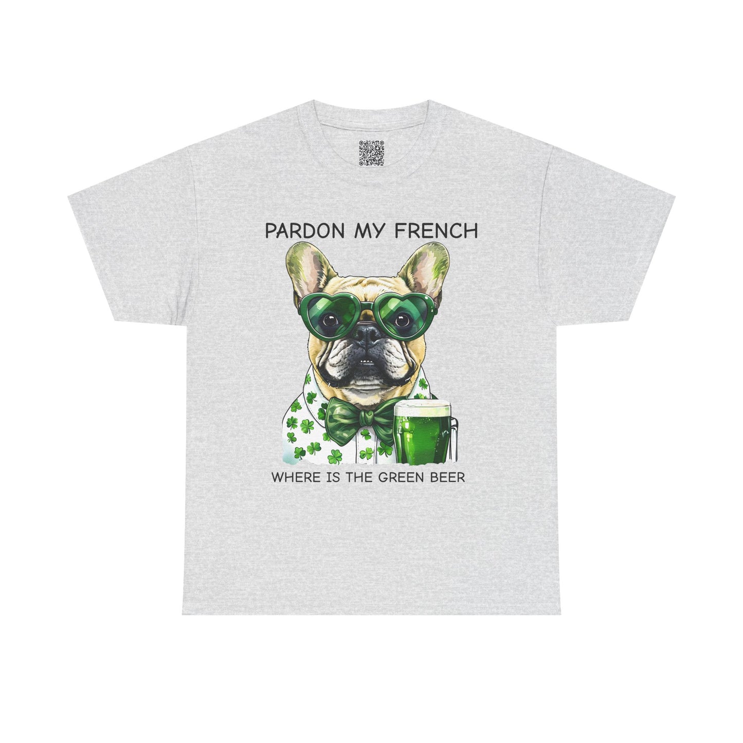 Lucky Paws St. Patricks Day Dog Lover Tee, Funny Green Beer French Bulldog Shirt