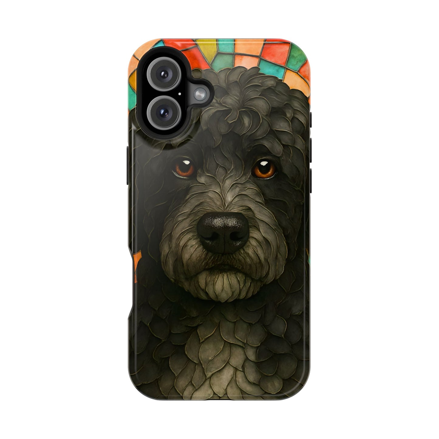 Portuguese Water Dog Mosaic Phone Case, Dog iPhone Case, Portie Dog Phone Case, Dog Lover Gift, Dog Phone Accessory