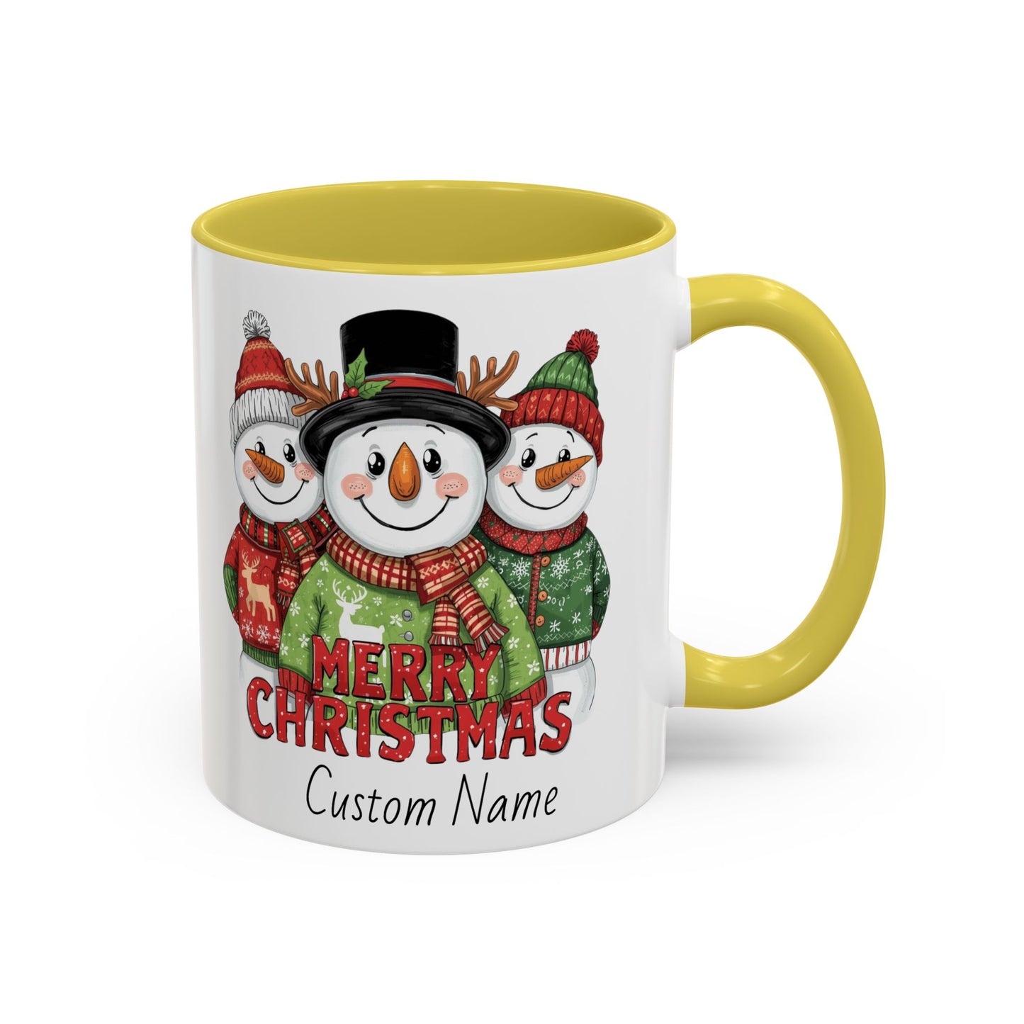 Cheerful Christmas Snowman Mug, Snowman Coffee Mug, Cute Christmas Mug, Snowman Gift for Her, Gift for Neighbors