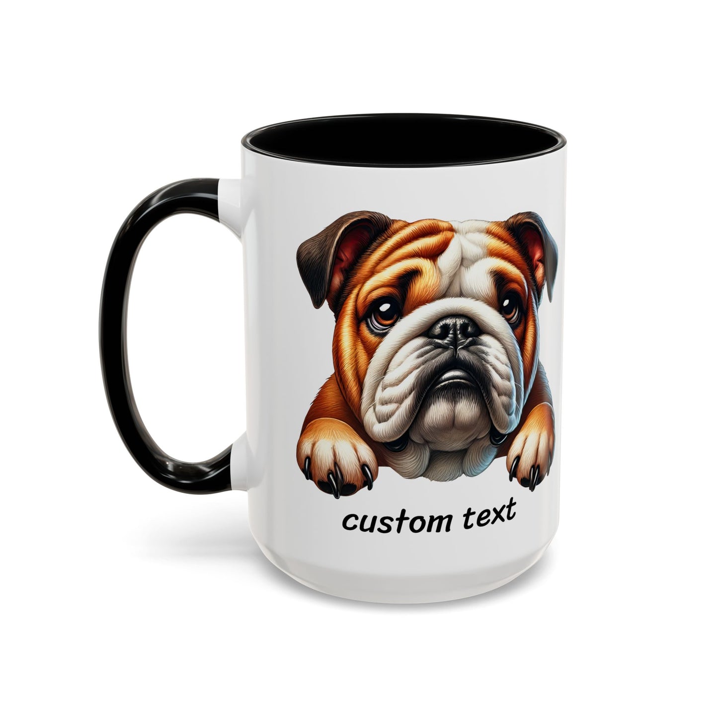 Funny Dog Lover English Bulldog Accent Mug - "Dog is Friendly, I am Not"