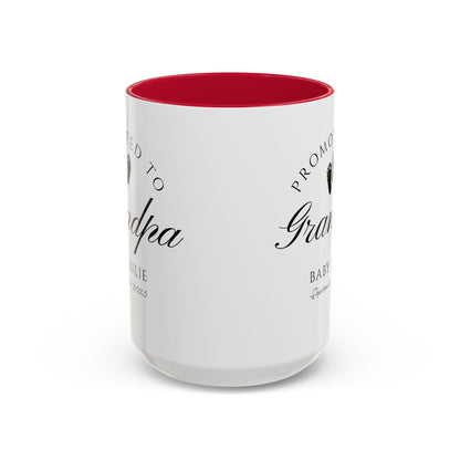 Promoted to Grandpa Mug, Personalized New Grandpa Gift 2025, Custom Baby Announcement Coffee Cup, Pregnancy Reveal for Grandfather, First Grandchild Gift