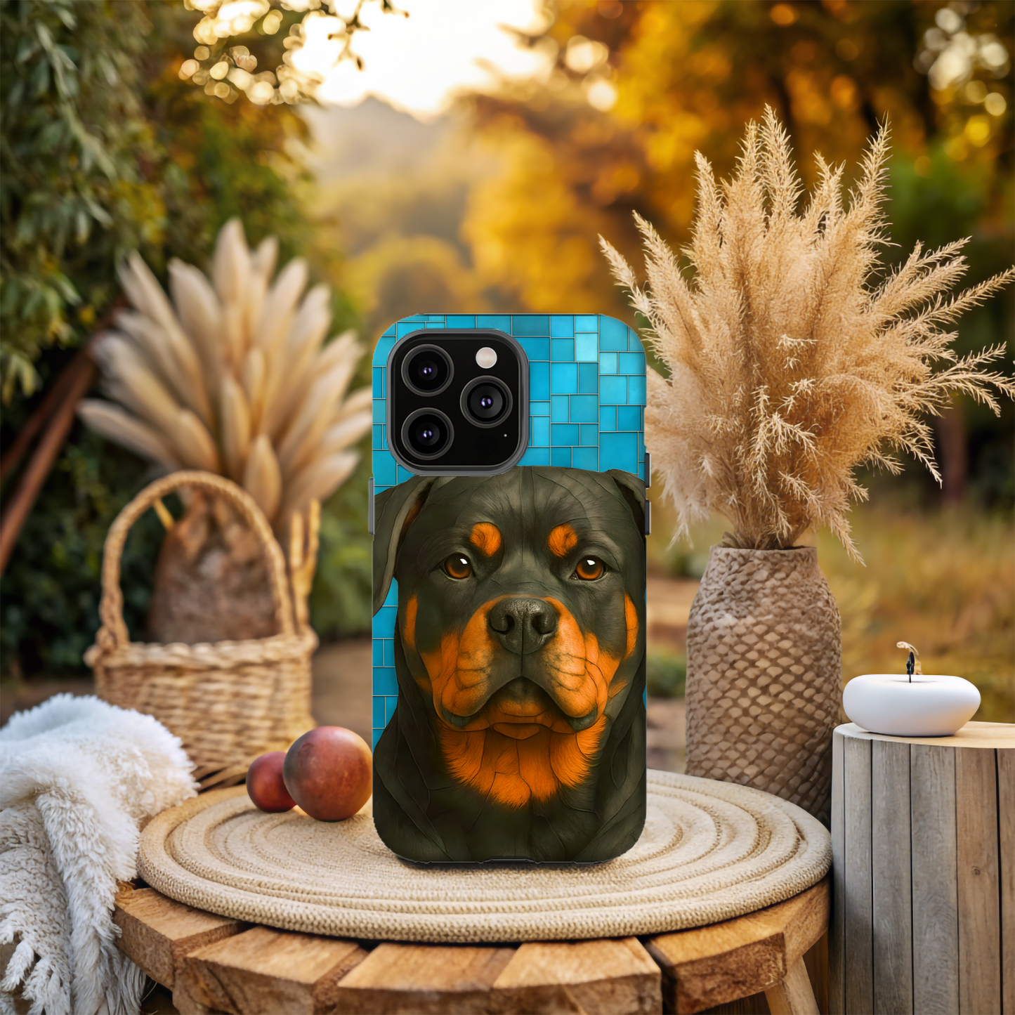 Rottweiler Mosaic Phone Case, Rottie Mama Phone Cover, Rottweiler Mama Gift, Dog Lover Gift, iPhone Dog Case