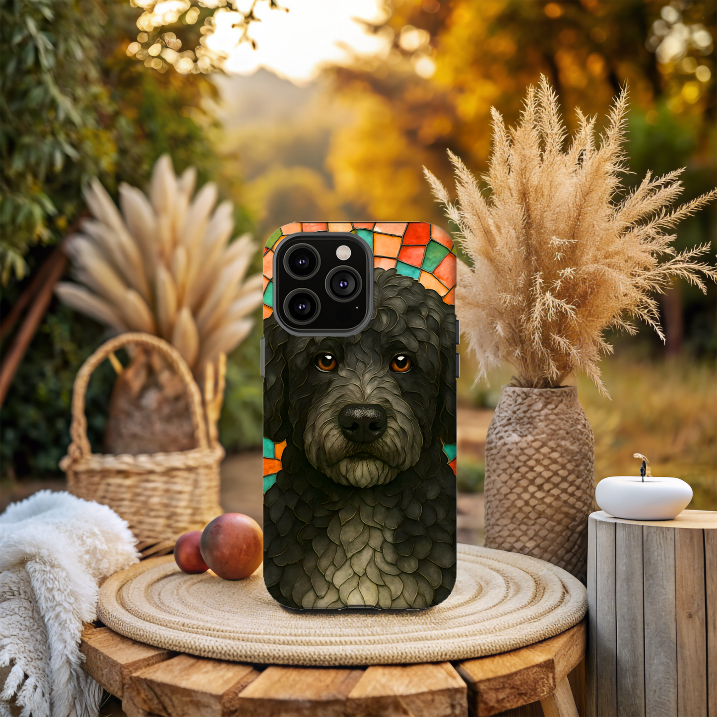 Portuguese Water Dog Mosaic Phone Case, Dog iPhone Case, Portie Dog Phone Case, Dog Lover Gift, Dog Phone Accessory