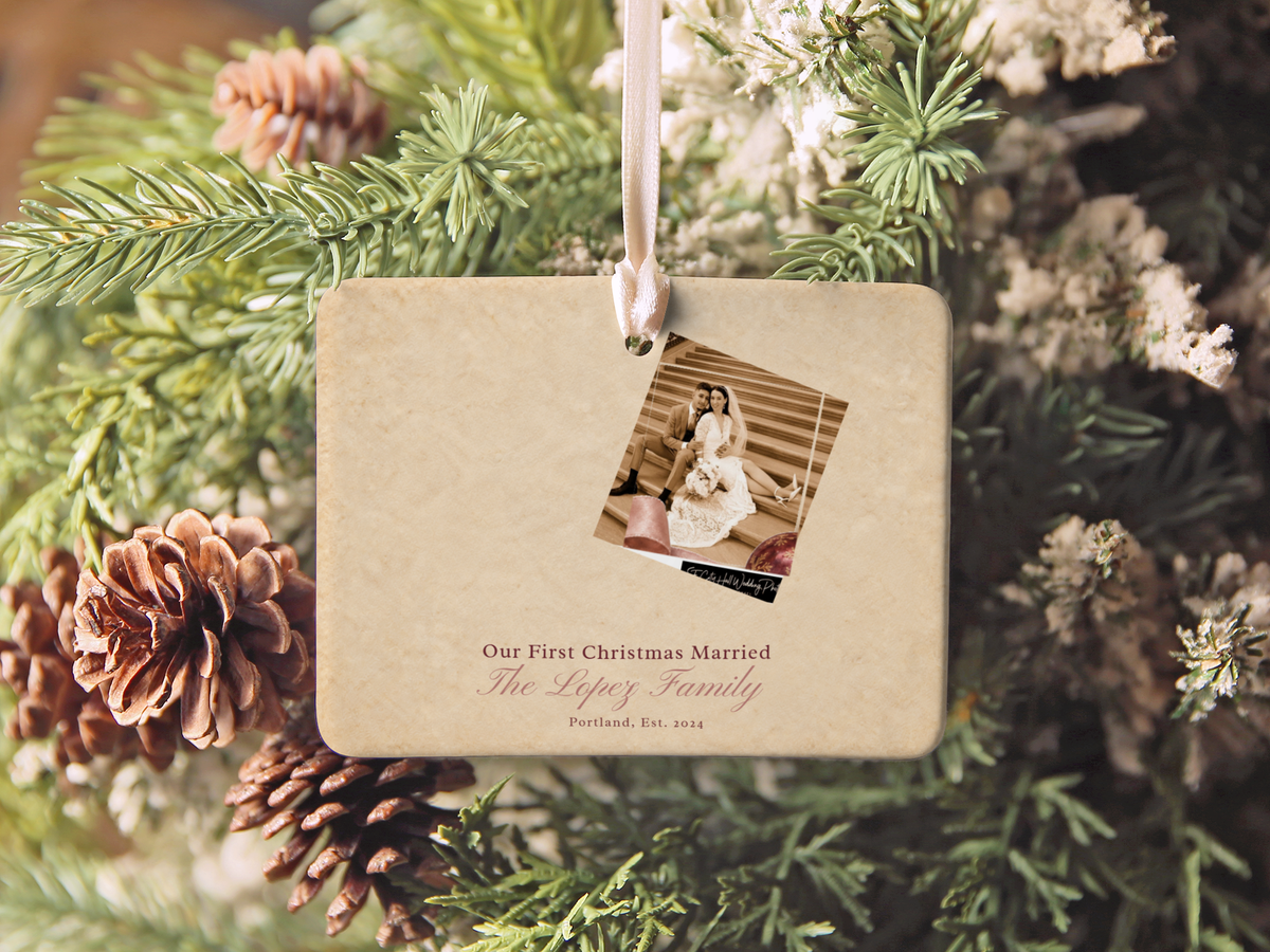 Mr and Mr First Christmas Ornament, Our First Christmas Married 2026, Personalized Gay Wedding Gift, Ceramic Newlywed Keepsake