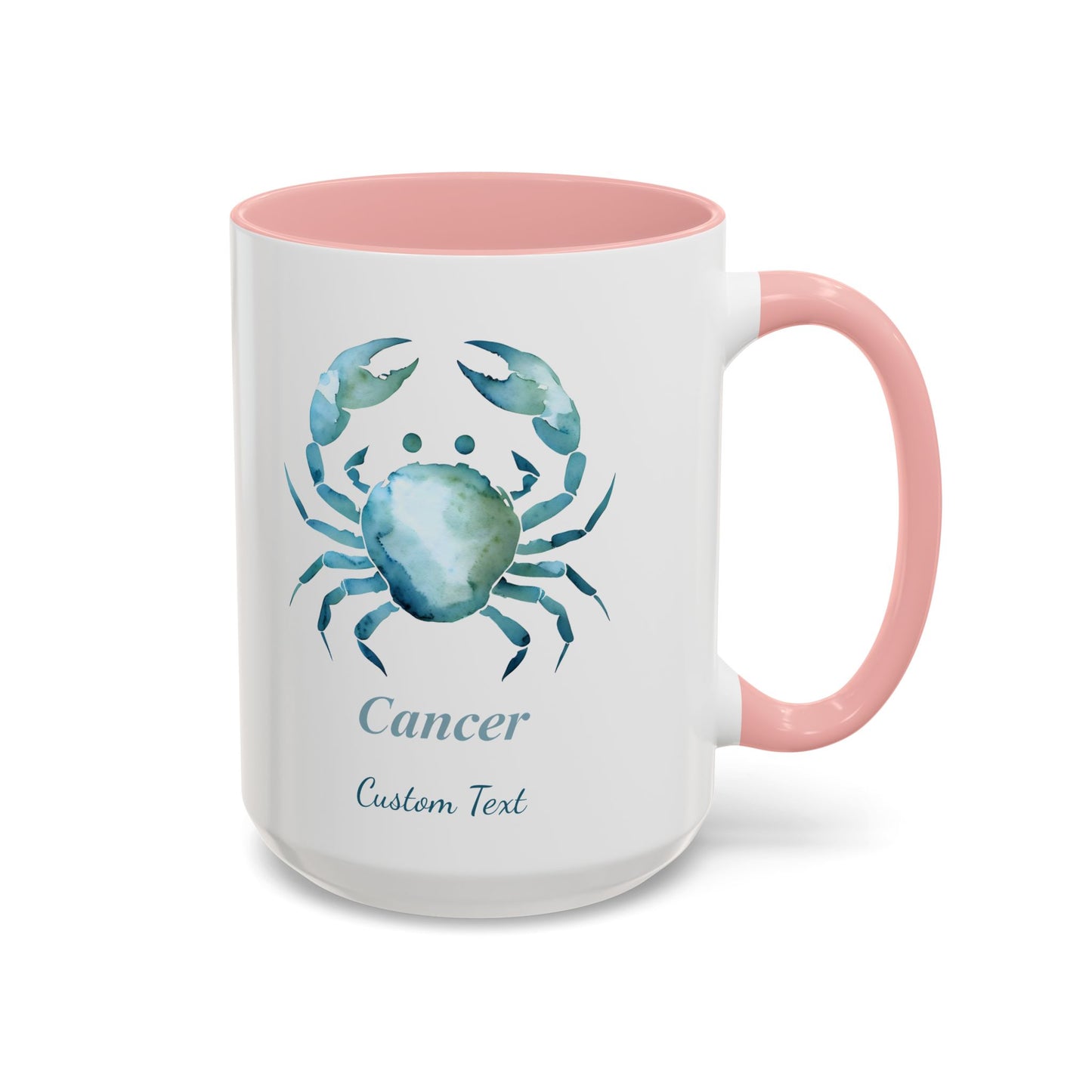 Personalized Cancer Zodiac Accent Coffee Mug, Zodiac Mug, Astrology Mug, Birth Month, Cancer Zodiac Gift, Custom Gift