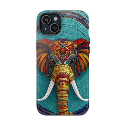 Artistic Elephant Phone Case, Elephant Case, Trendy iPhone Case, Elephant Lover Gift, Unique iPhone Case, Mosaic Design