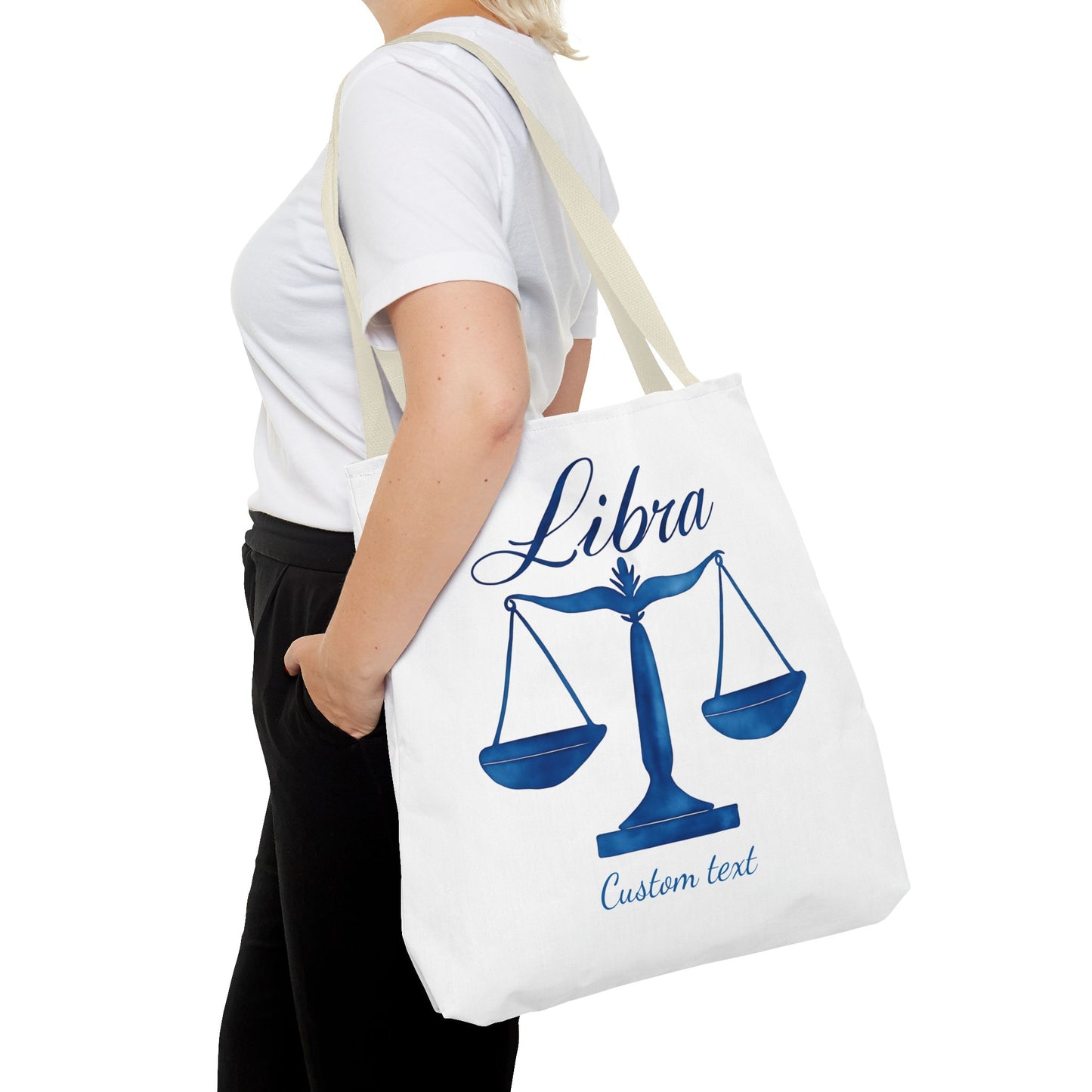 Libra Zodiac Personalized Tote Bag, Artistic Tote Bag, Astrology Lover Tote, Trendy Tote Bag, Unique Weekender Bag