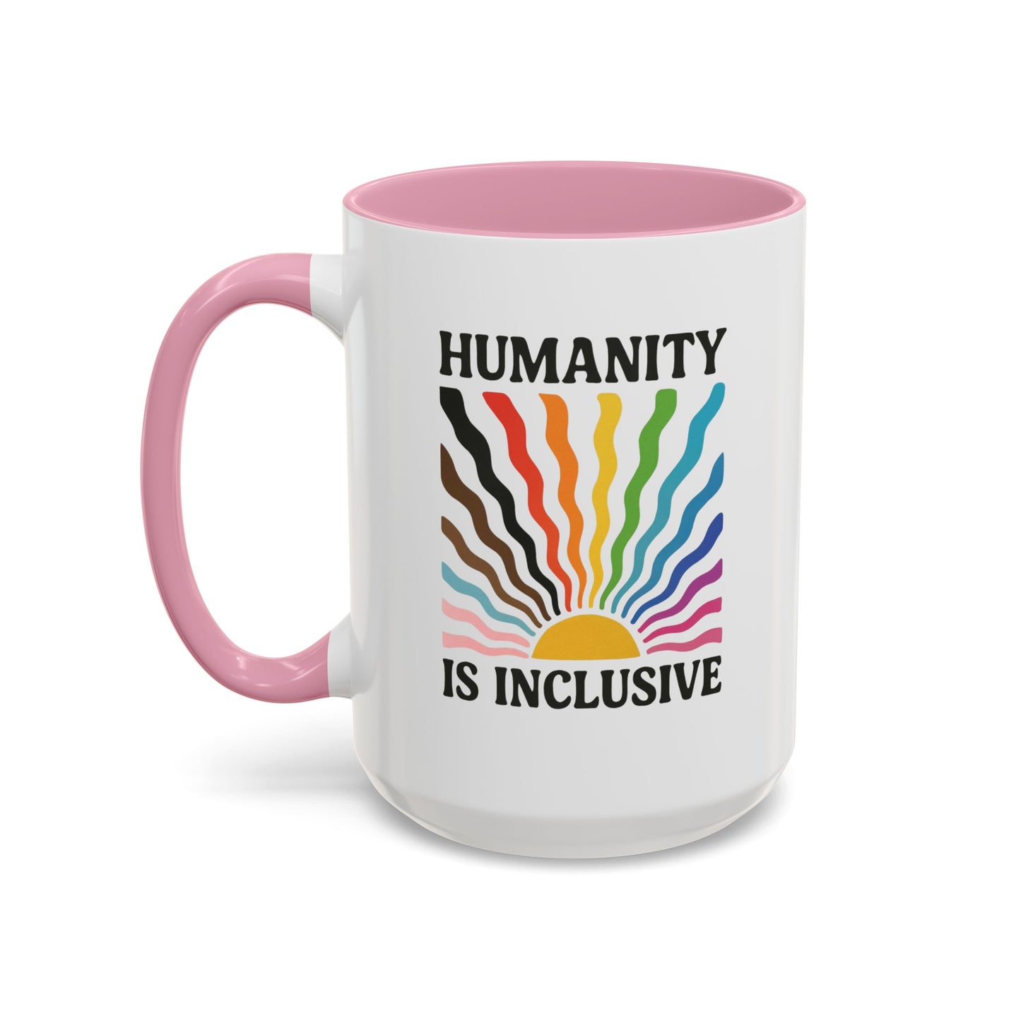 Pride Month Inclusive Humanity Coffee Mug, Pridemonth Merch, Bisexual Mug, Queer Mug, LGBT Mug, Lesbian Pride Mug