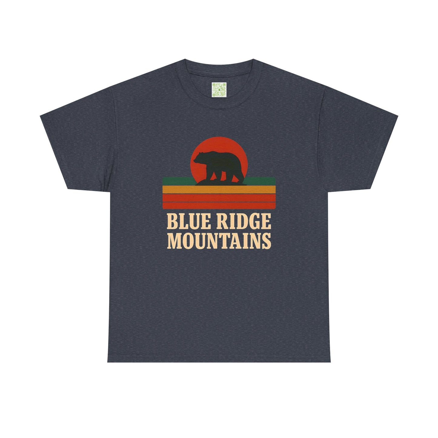 Vintage Style Unisex Blue Ridge Mountains Tee, Bear Graphic Tee, Blue Ridge Parkway, Nature Inspired Shirt