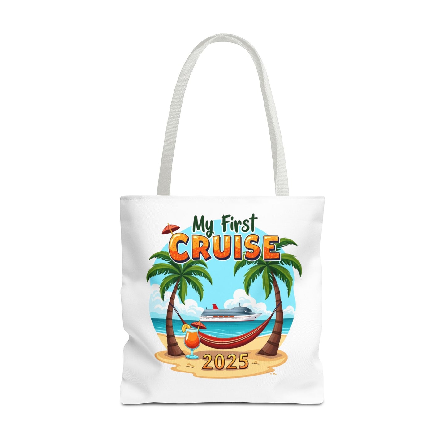 My First Cruise Tropical Tote Bag 2025, Stylish Travel Tote, Cruise Squad 2025 Bag, Family Vacation Gift, Beach Bag