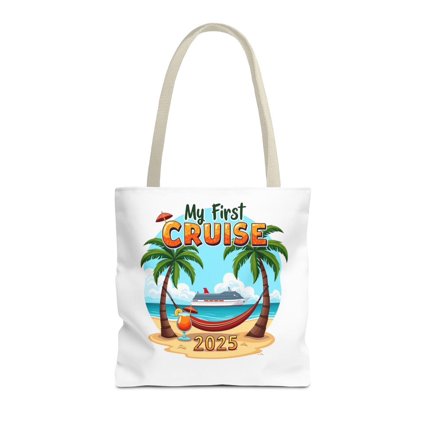 My First Cruise Tropical Tote Bag 2025, Stylish Travel Tote, Cruise Squad 2025 Bag, Family Vacation Gift, Beach Bag
