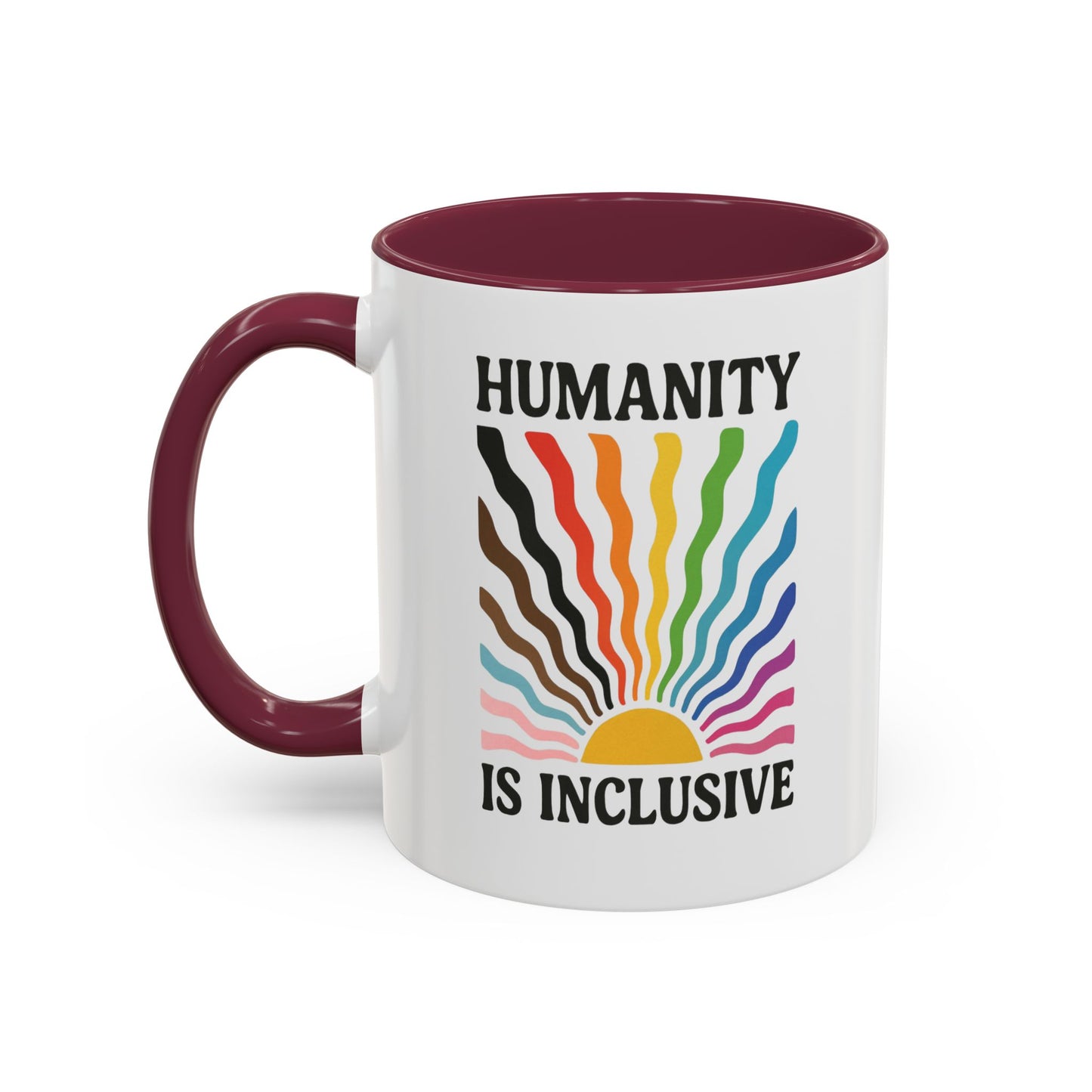 Pride Month Inclusive Humanity Coffee Mug, Pridemonth Merch, Bisexual Mug, Queer Mug, LGBT Mug, Lesbian Pride Mug