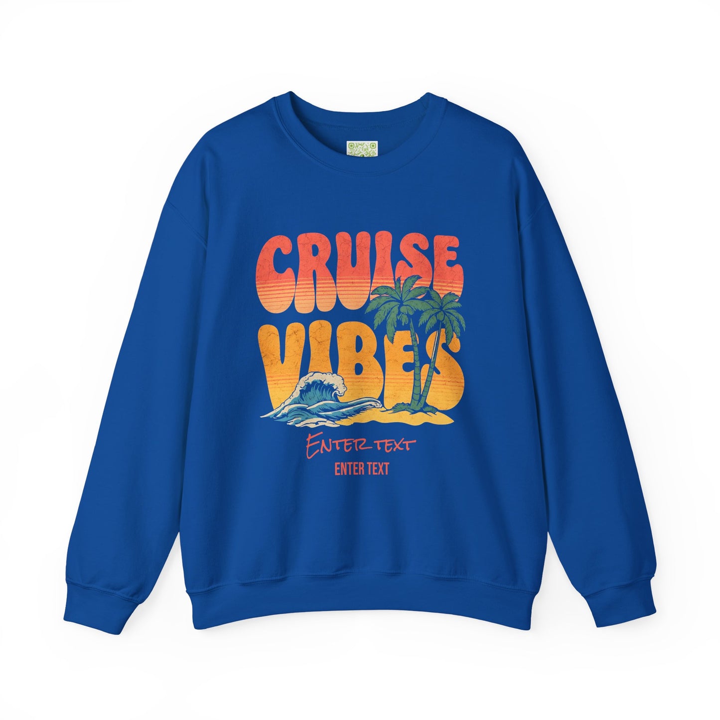Retro Cruise Vibes Crewneck Sweatshirt, Summer Relaxation Style, Alaska Cruise, Caribbean Cruise, Girls Cruise