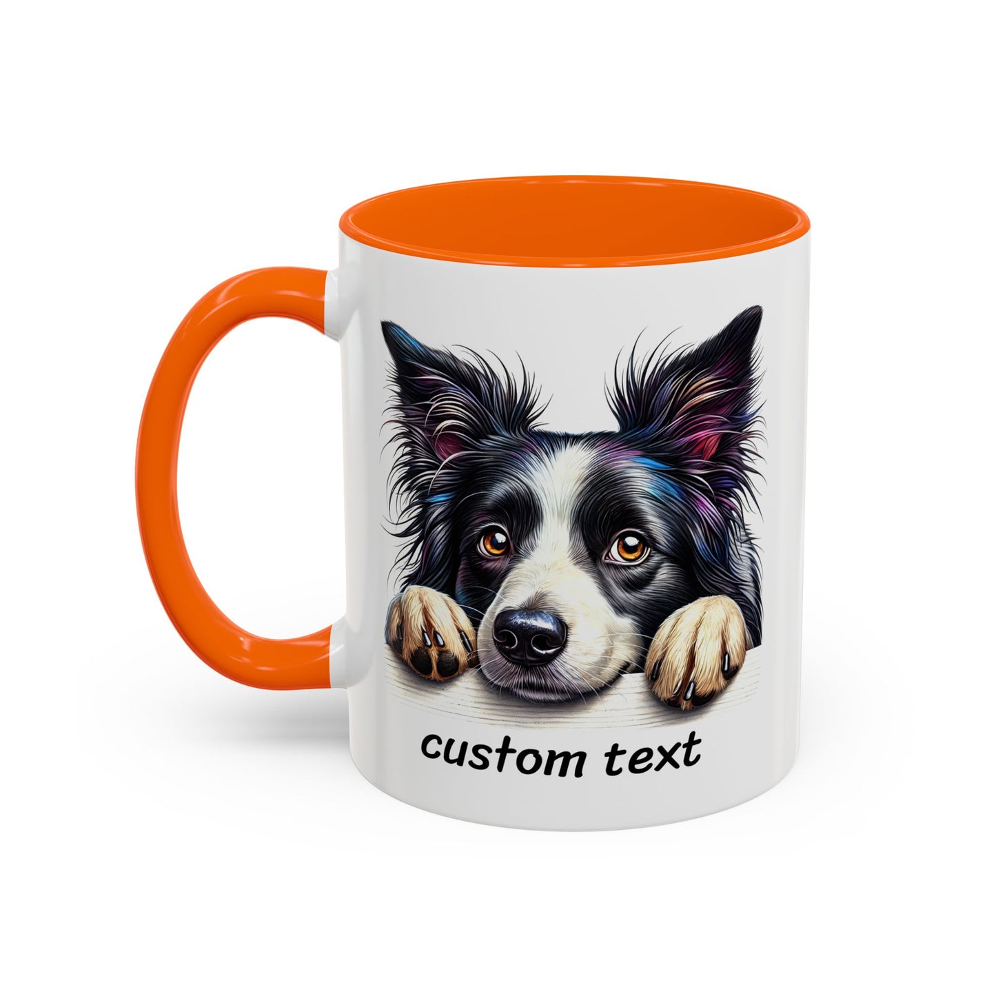 Funny Dog Lover Border Collie Accent Mug - "Dog is Friendly, I am Not"