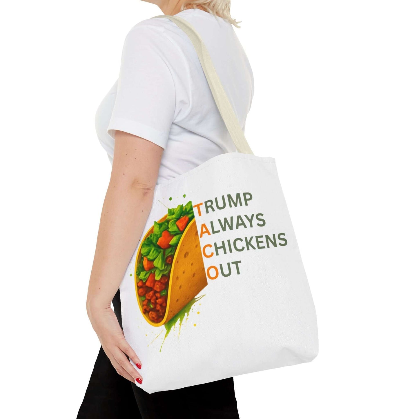 Trump Always Chickens Out TACO Tote, Subtle Anti Trump, Democrat Gift Tote, FDT Tote, Anti-MAGA, Political Tote
