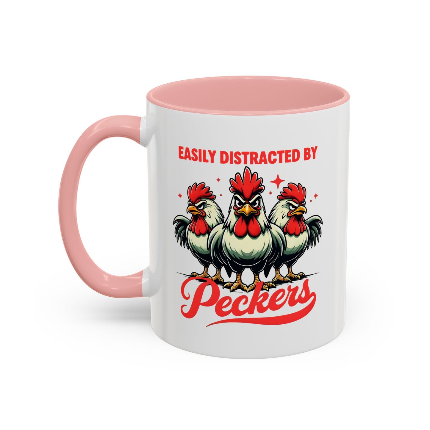 Easily Distracted by Peckers Coffee Mug, Inappropriate Gift, Naughty Valentines, Dark Humor Gift, Offensive Mug, Silly Mug
