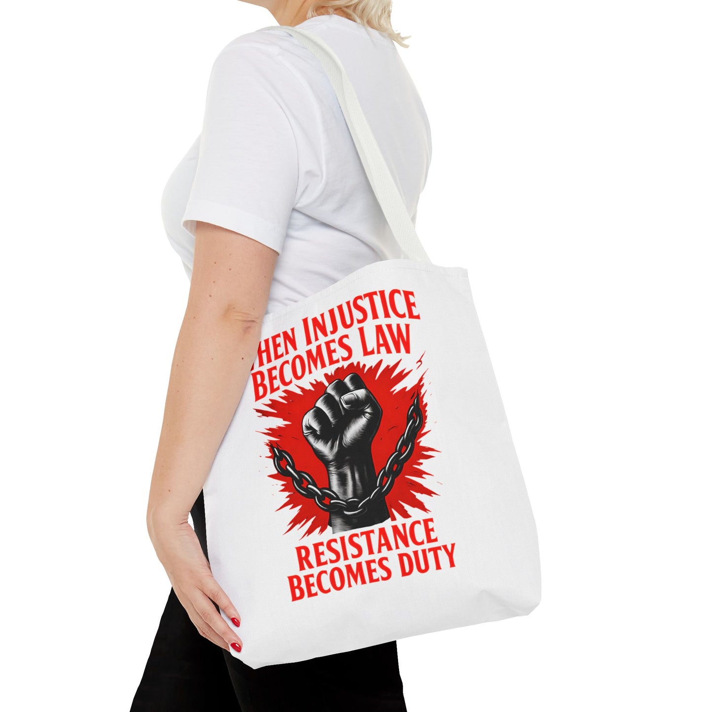 Resistance Duty Tote Bag, Political Protest Tote, Graphic Tote Bag, Subtle Anti Trump, Trendy Tote Bag, Injustice Law