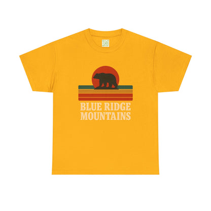 Vintage Style Unisex Blue Ridge Mountains Tee, Bear Graphic Tee, Blue Ridge Parkway, Nature Inspired Shirt