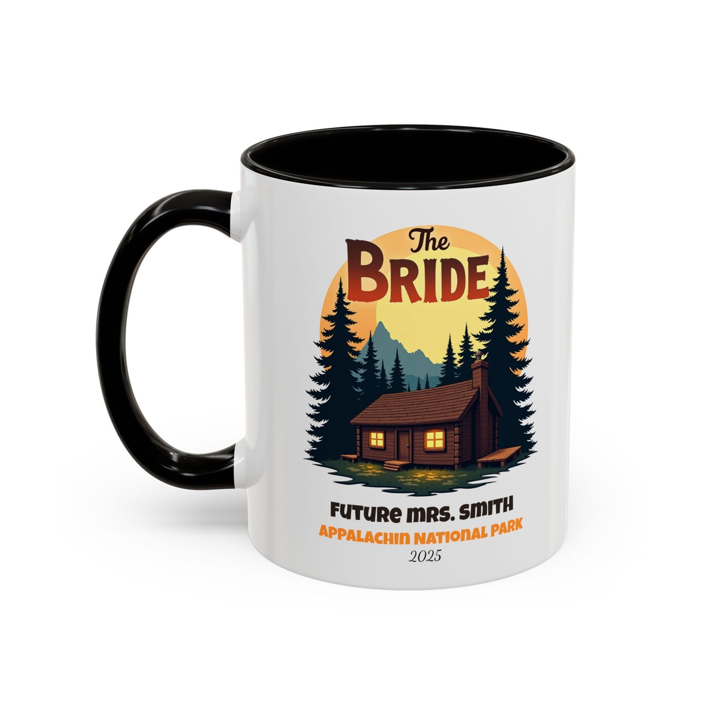 Camp Bride Accent Coffee Mug, Hen Party Favors, Bachelorette Cup, Girls Trip Gifts, Camp Bach, Bride Tribe