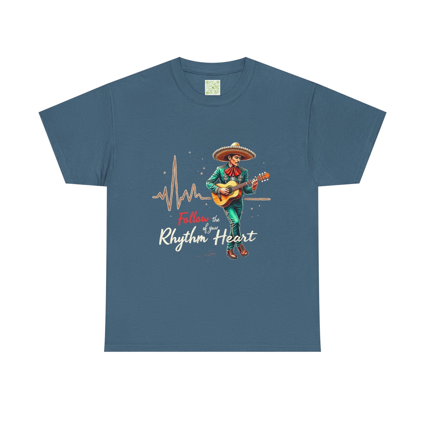 Viva la Vida Follow the Rhythm Heart Tee, Mexican Pride, Musical Vibe Tee, Mexican Pride Shirt, Concert Attire, Casual T-Shirt