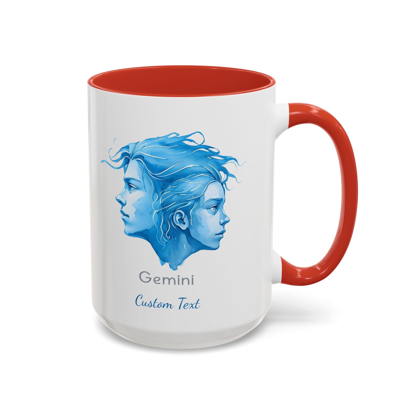 Personalized Gemini Accent Coffee Mug, Zodiac Mug, Astrology Mug, Gemini Birthday Gift, Gemini Zodiac Gift, Custom Zodiac Gift
