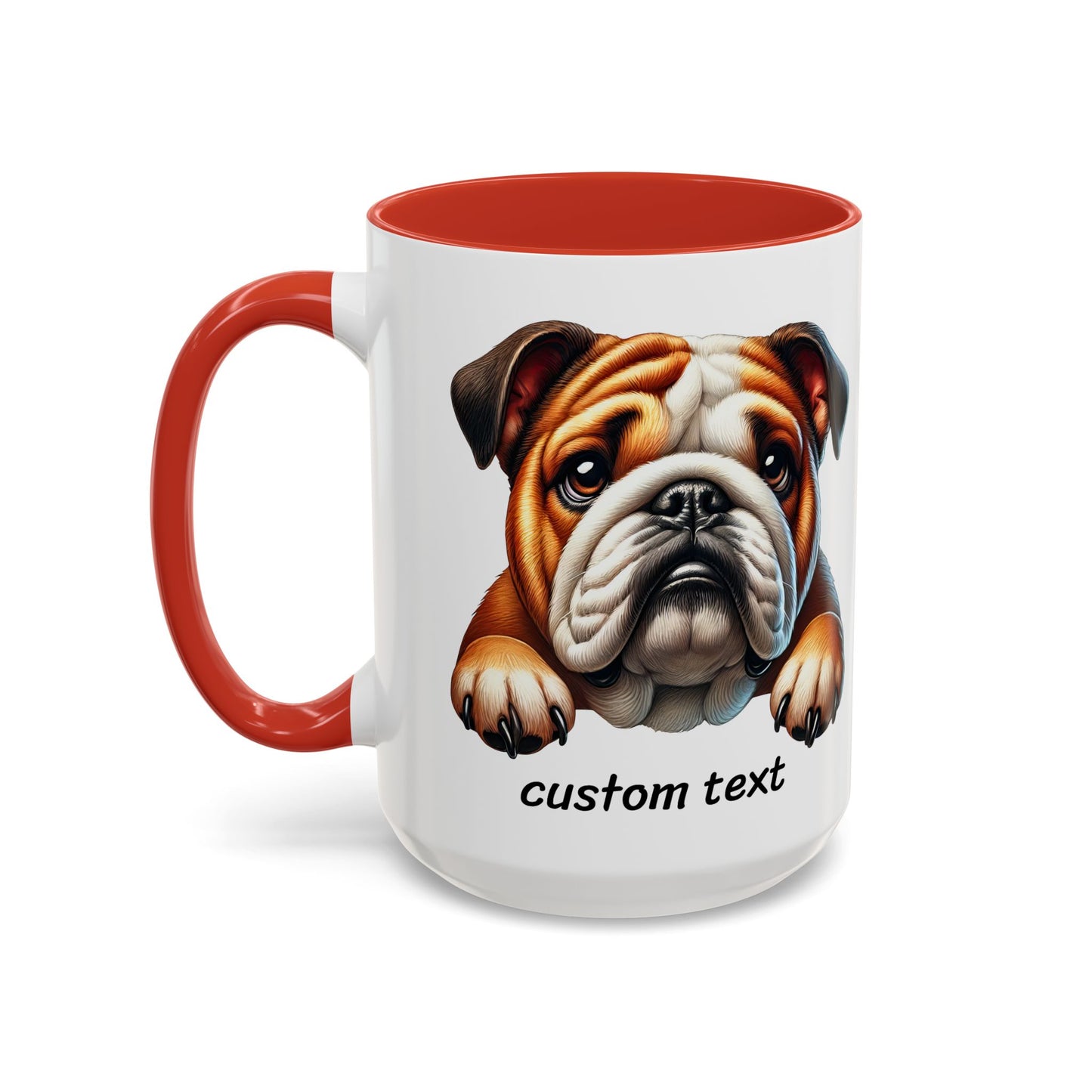 Funny Dog Lover English Bulldog Accent Mug - "Dog is Friendly, I am Not"