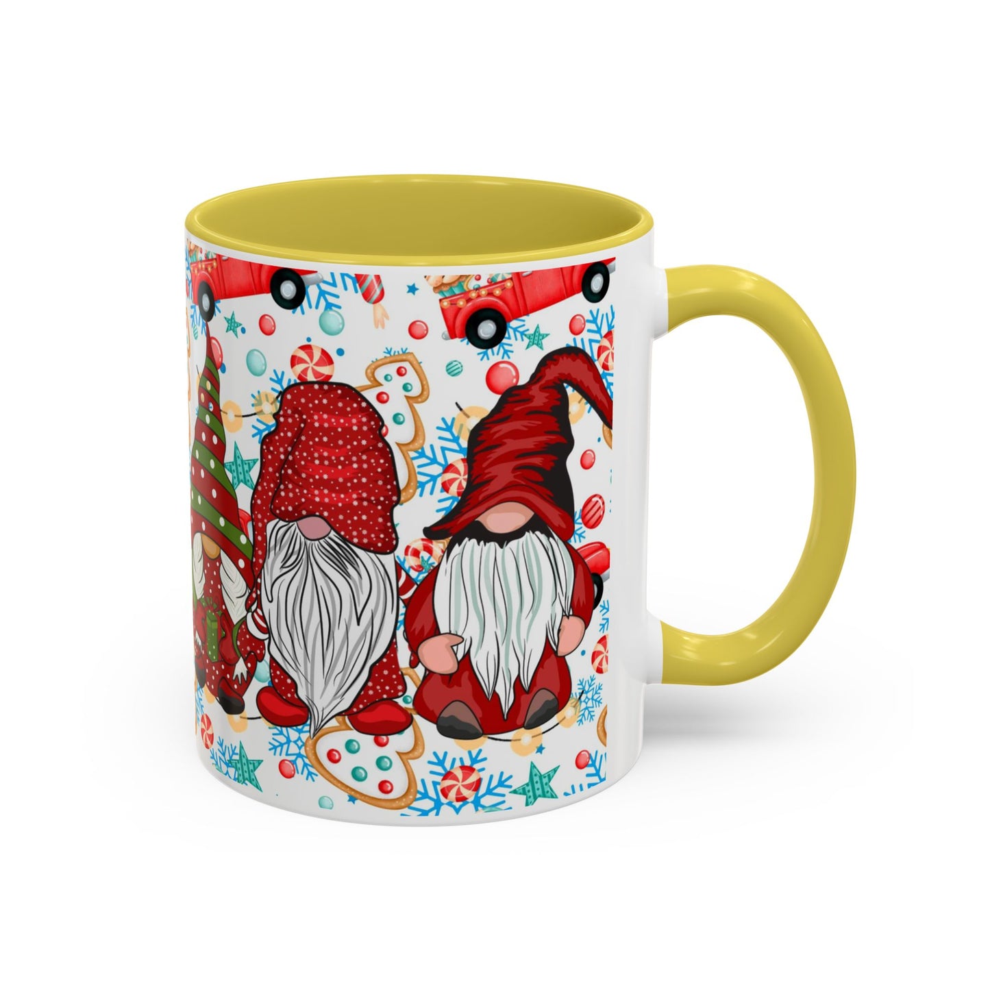 Gingerbread Christmas Gnome Mug with Cookies and Candy, Cute Holiday Coffee Cup, Festive Gnome Lover Gift, Winter Hot Cocoa Mug, Holiday Kitchen Drinkware