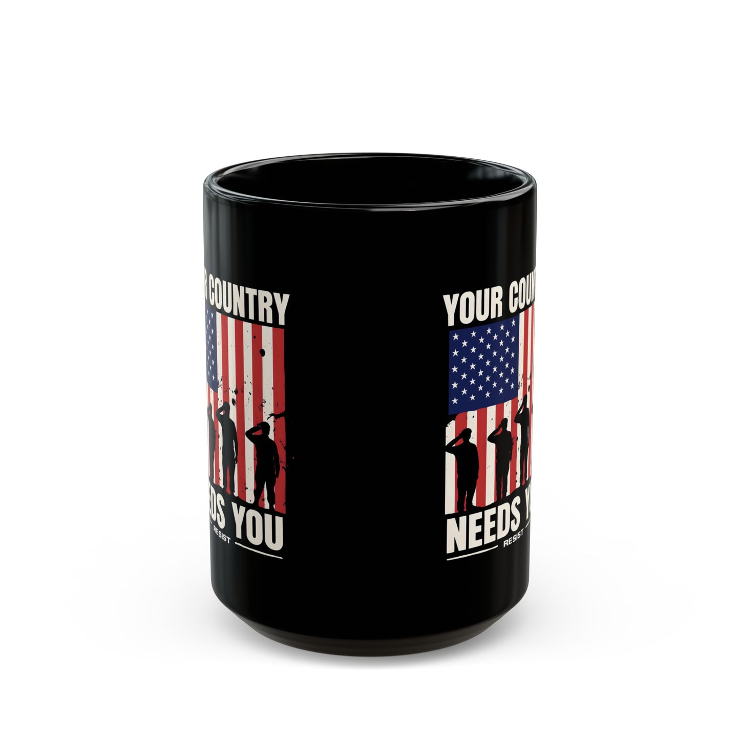 Resist Black Mug, Your Country Needs You, Anti Trump Mug, Political Mug, Patriotic American, Resistant Mug, Political Gift