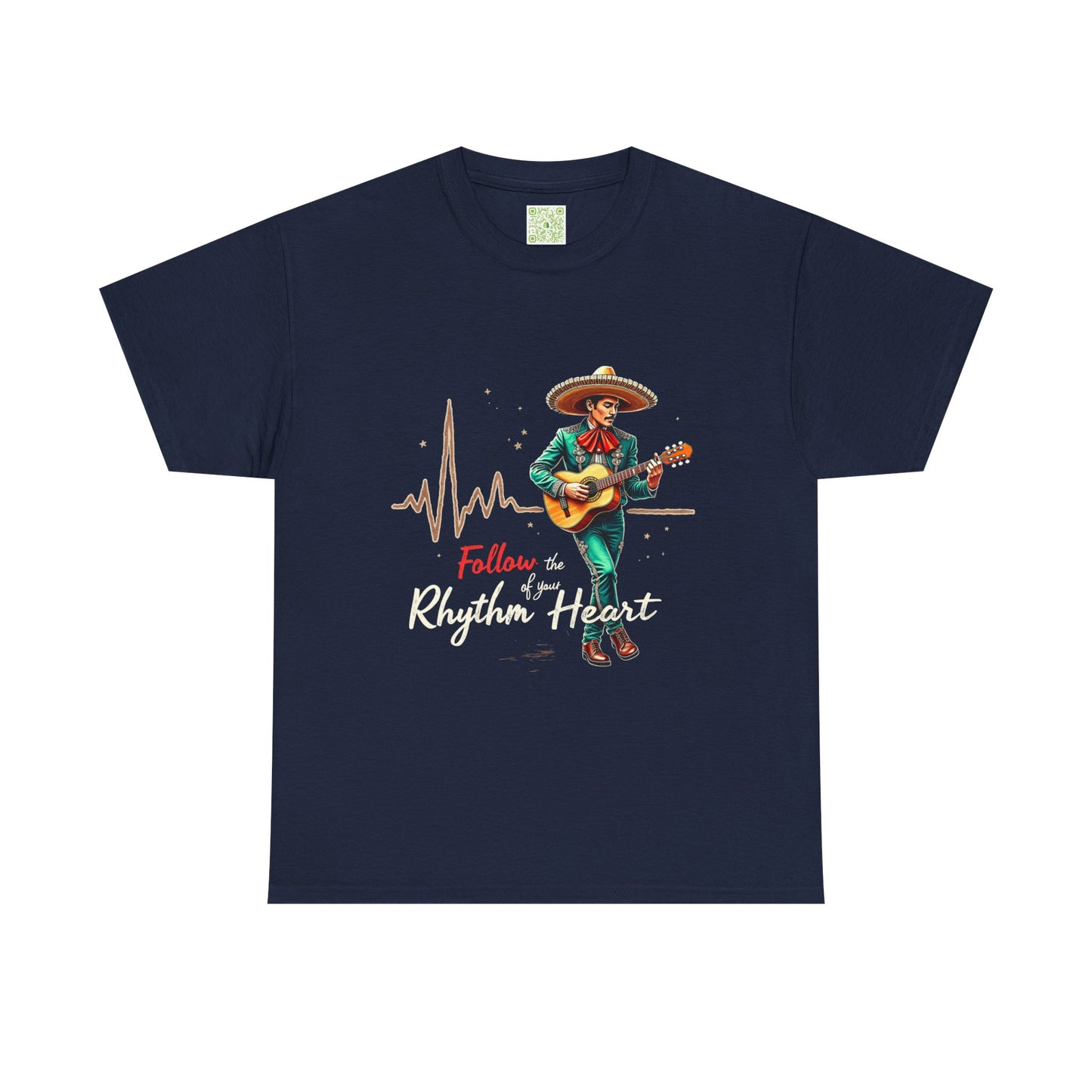 Viva la Vida Follow the Rhythm Heart Tee, Mexican Pride, Musical Vibe Tee, Mexican Pride Shirt, Concert Attire, Casual T-Shirt