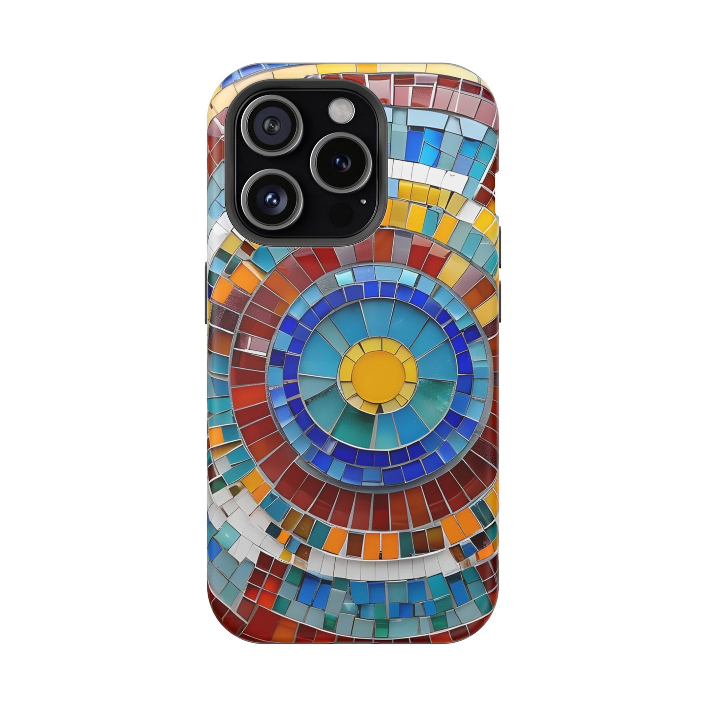 Vibrant Mosaic  iPhone Case - Colorful iPhone Cover, Unique Phone Accessory, MegSafe iPhone cover