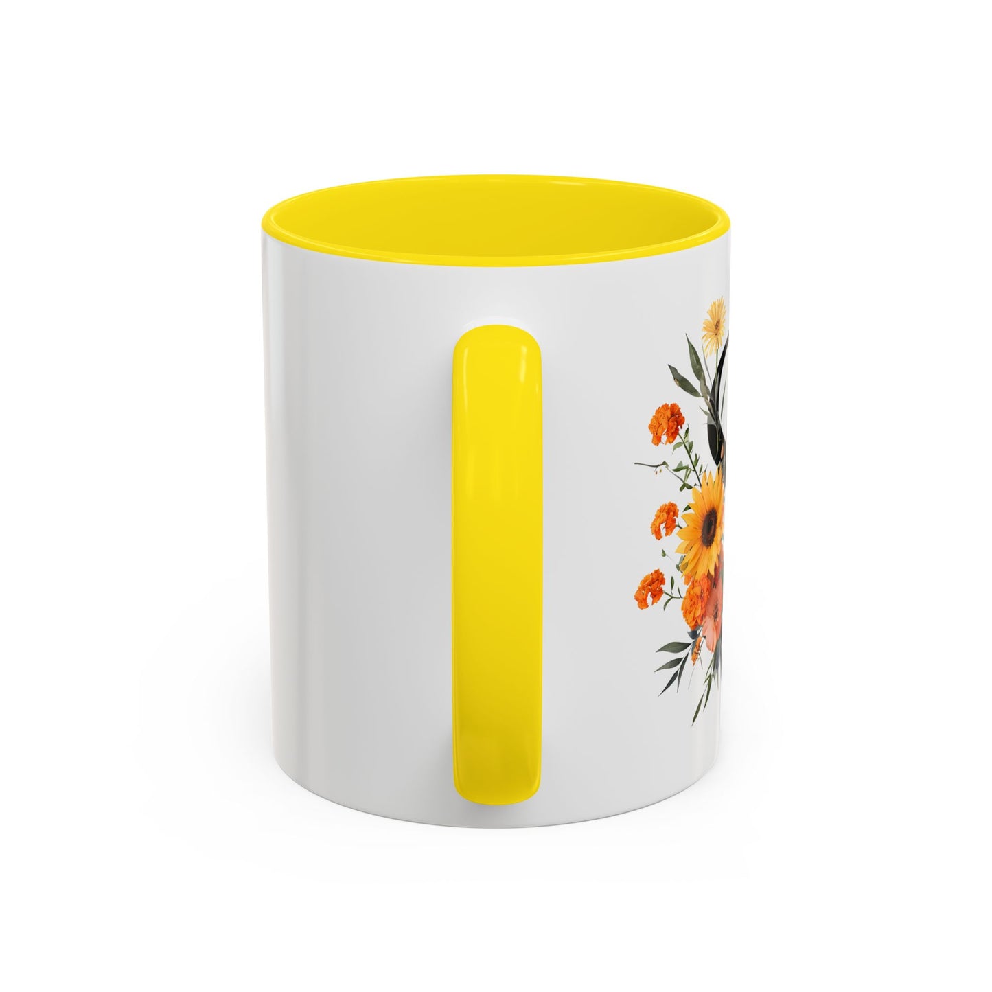 Personalized Floral Monogram - Letter S - Elegant Accent Coffee Mug – Personalized Mothers Day Gift