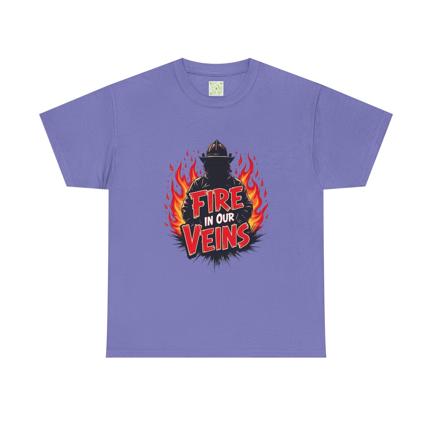 Firefighter Fire in Our Veins TShirt, Firefighter Gift, Firefighting Tee, Thin Red Line, Fireman T-Shirt, Fire Fighting