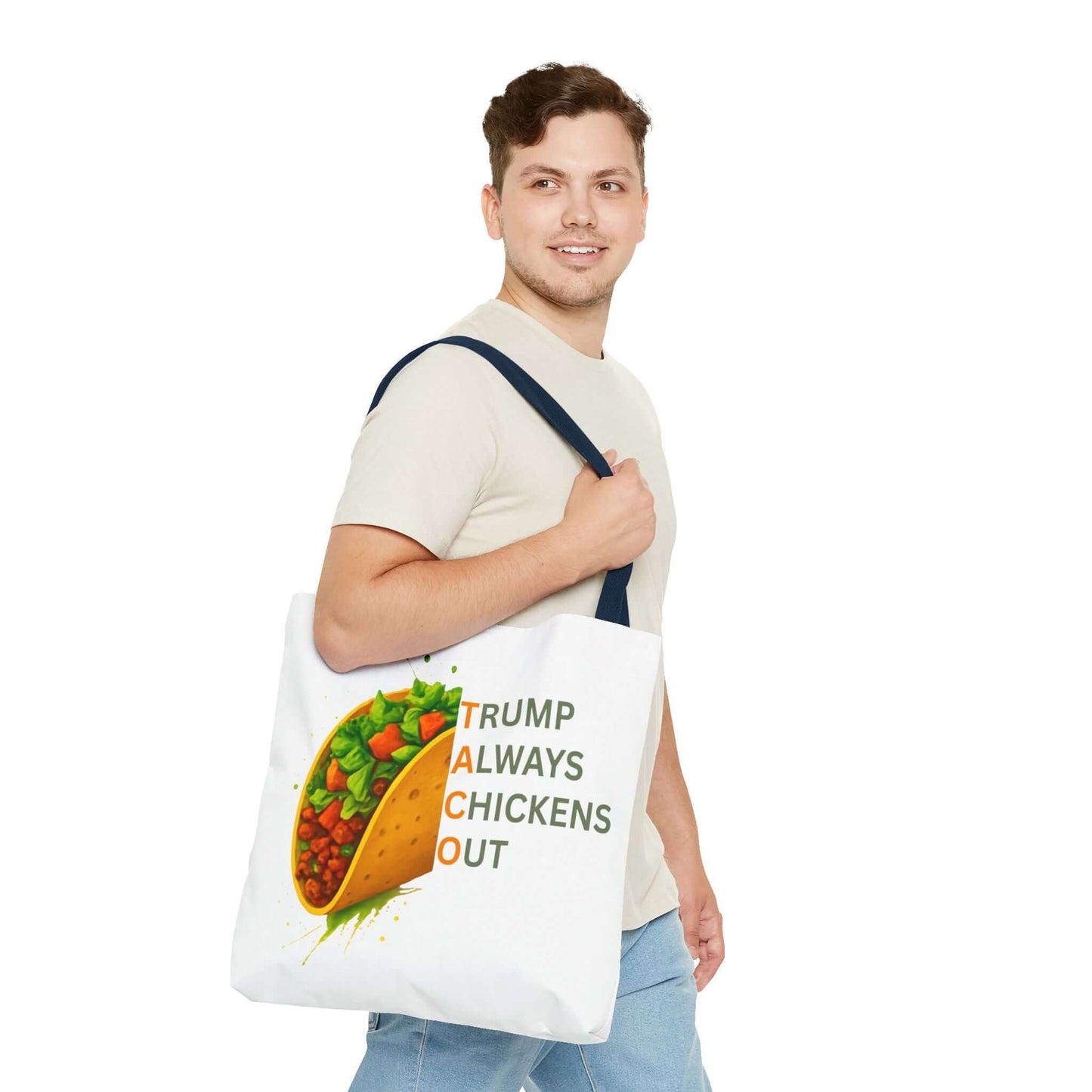 Trump Always Chickens Out TACO Tote, Subtle Anti Trump, Democrat Gift Tote, FDT Tote, Anti-MAGA, Political Tote