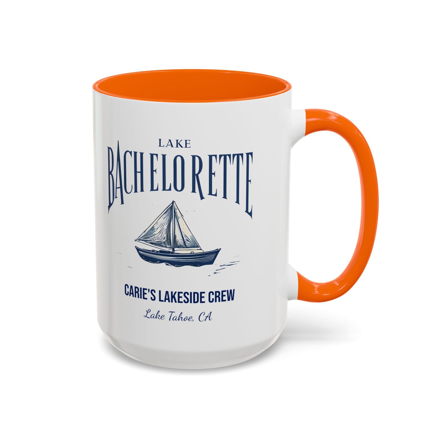 Let's Get Nauti Personalized Accent Coffee Mug, Sail Boat Hen Party Favor, Bachelorette Cruise, Bride Tribe, Camp Bach Gift