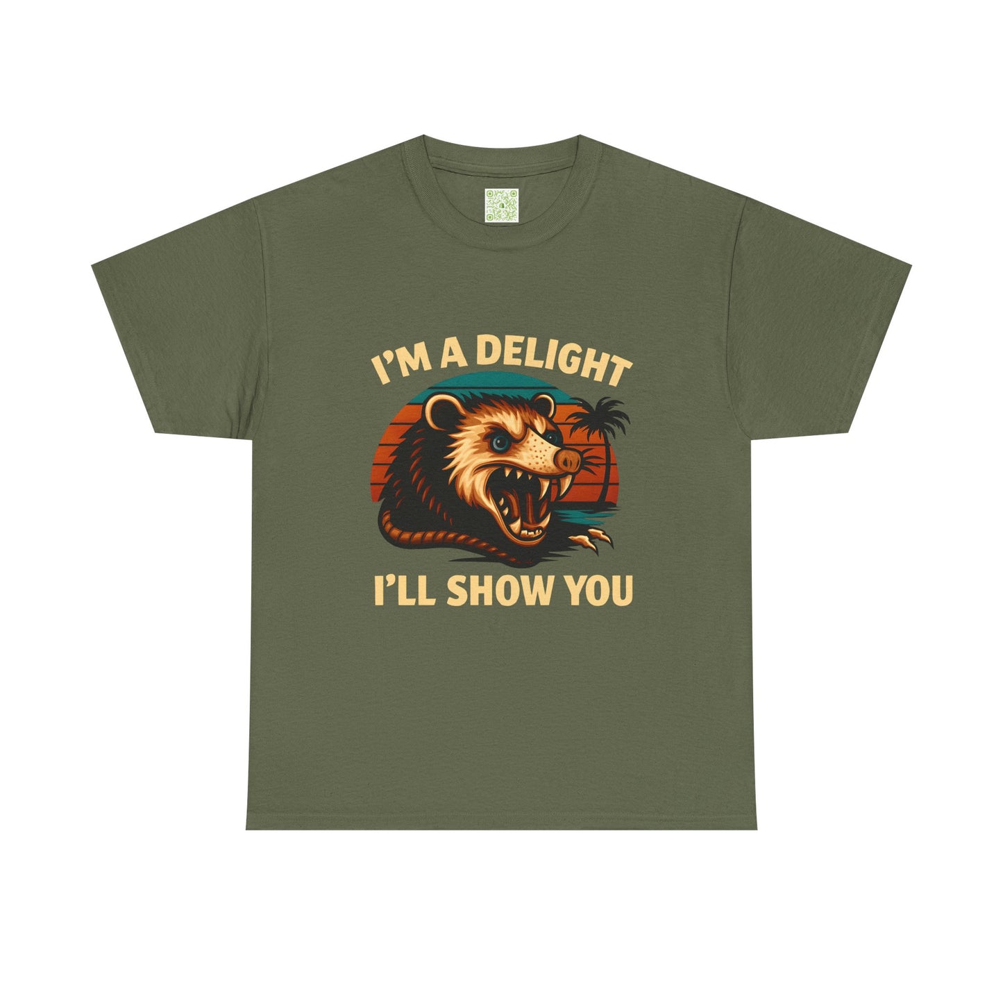 Angry Opossum Shirt, "I’m a Delight, I’ll Show You", Funny Opossum, Opossum Lover Shirt, Graphic Tee, Top Selling T-Shirts