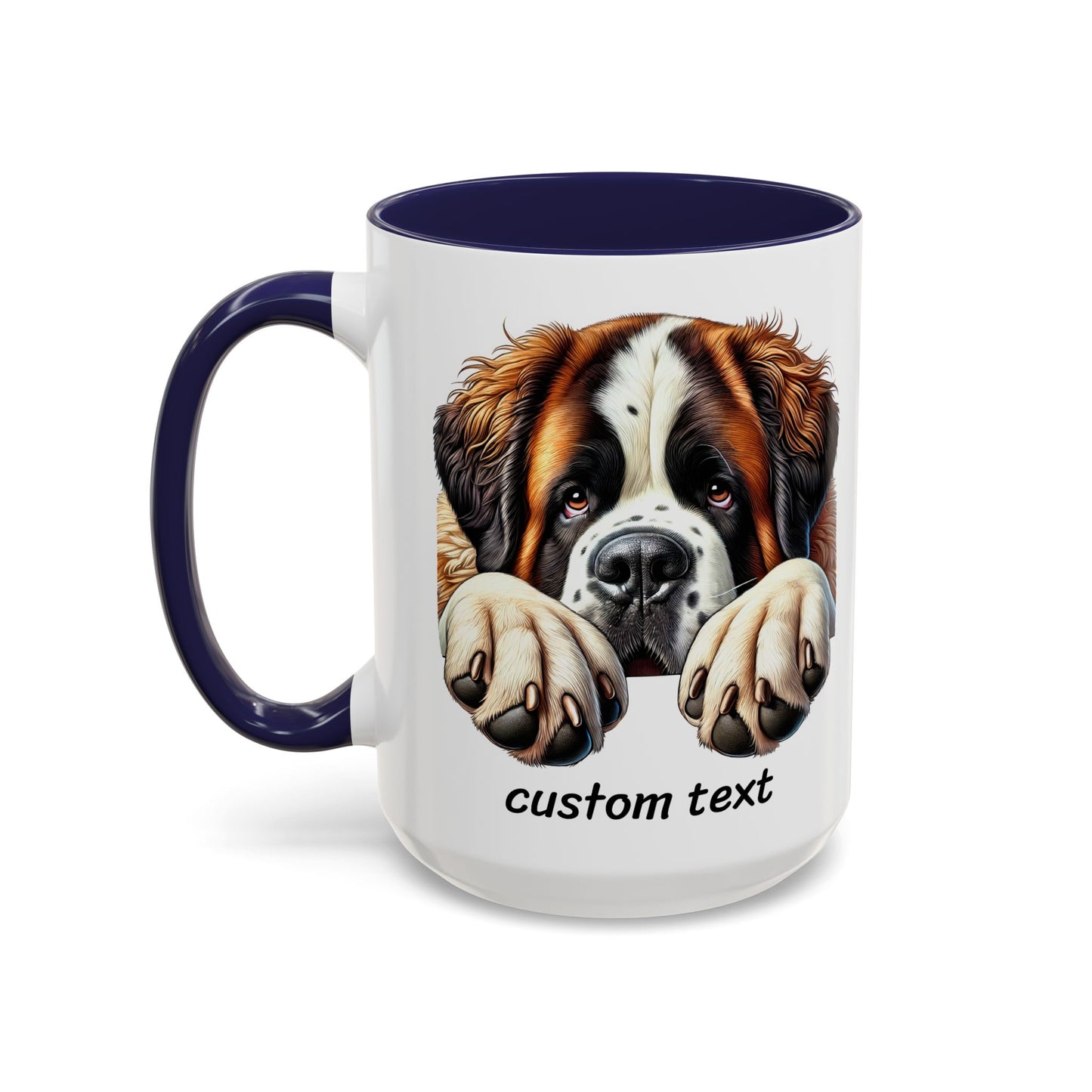 Funny Dog Lover Saint Bernard Accent Mug - "Dog is Friendly, I am Not"